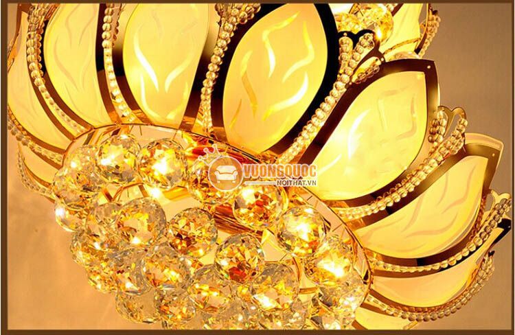 Đèn chùm thủy tinh hoa sen CM164-11